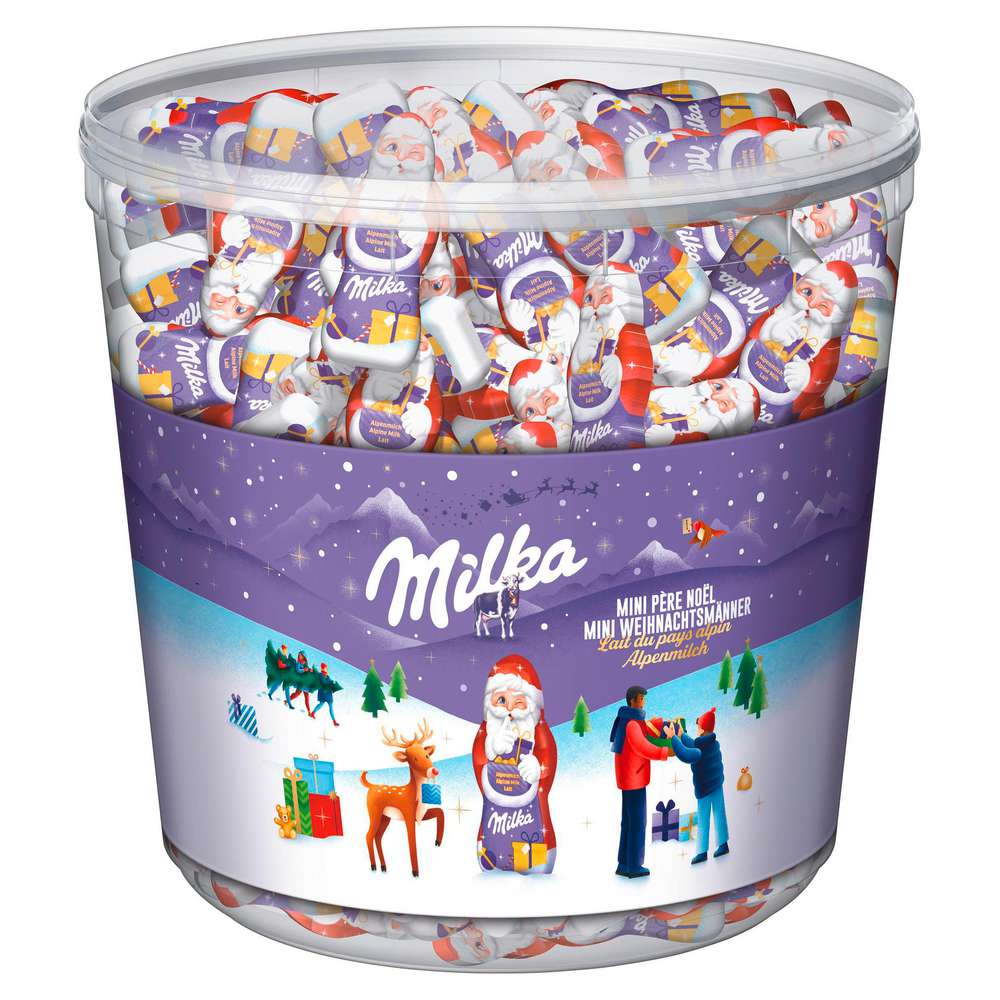 Produktabbildung Milka Mini Weihnachtsmänner, Schoko