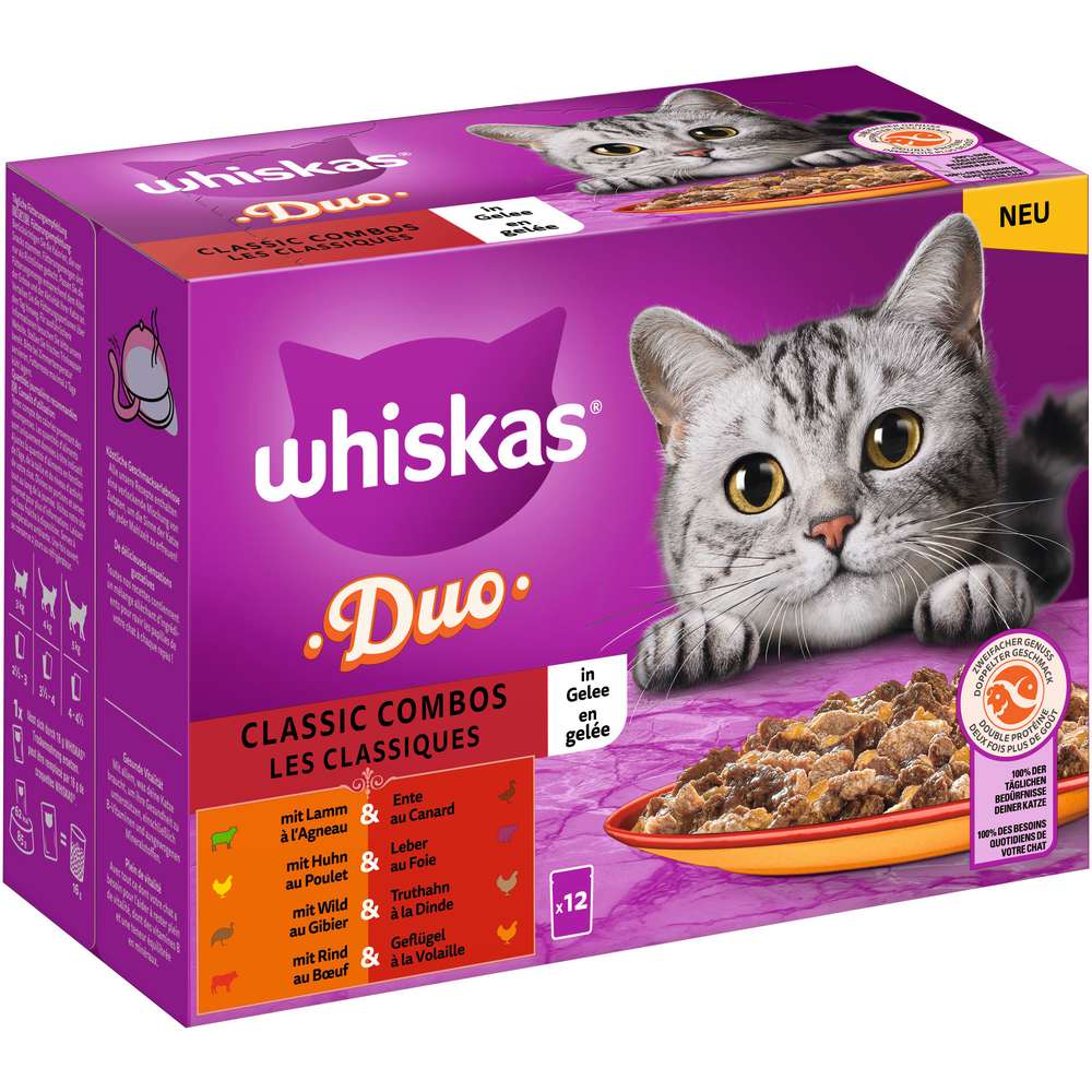Produktabbildung Whiskas Katzen-Nassfutter, Duo Classic Combos