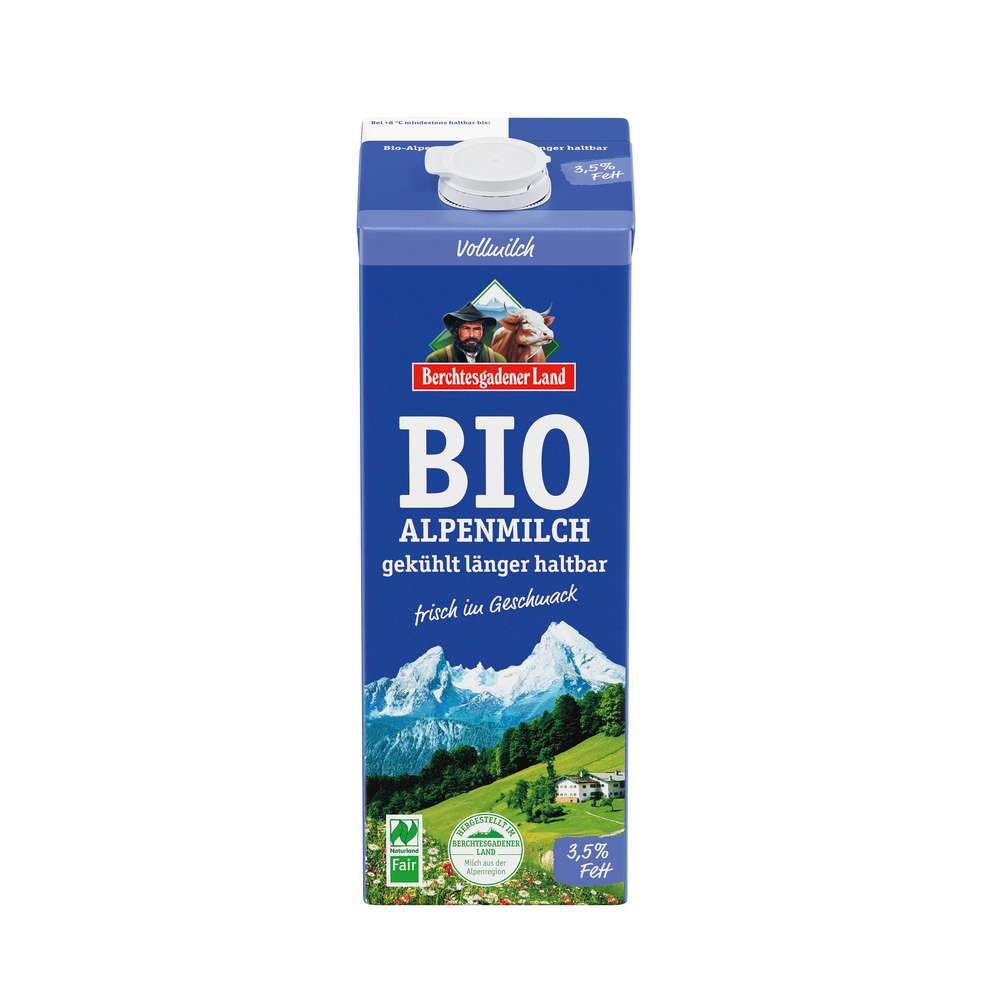 Produktabbildung Berchtesgadener Land Bio Alpenmilch 3,5% Fett, länger haltbar