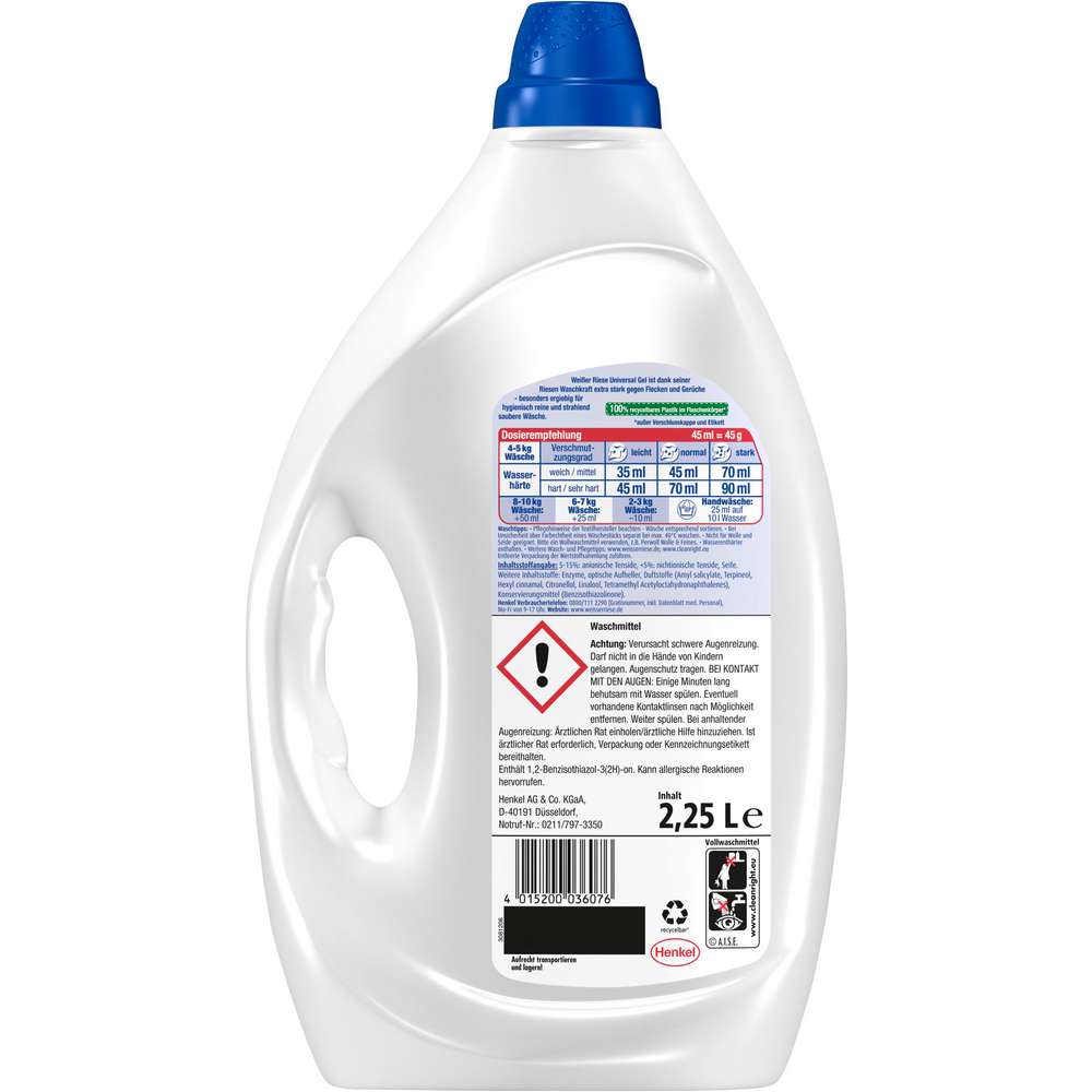 Produktabbildung Weißer Riese Universal-Waschmittel Gel