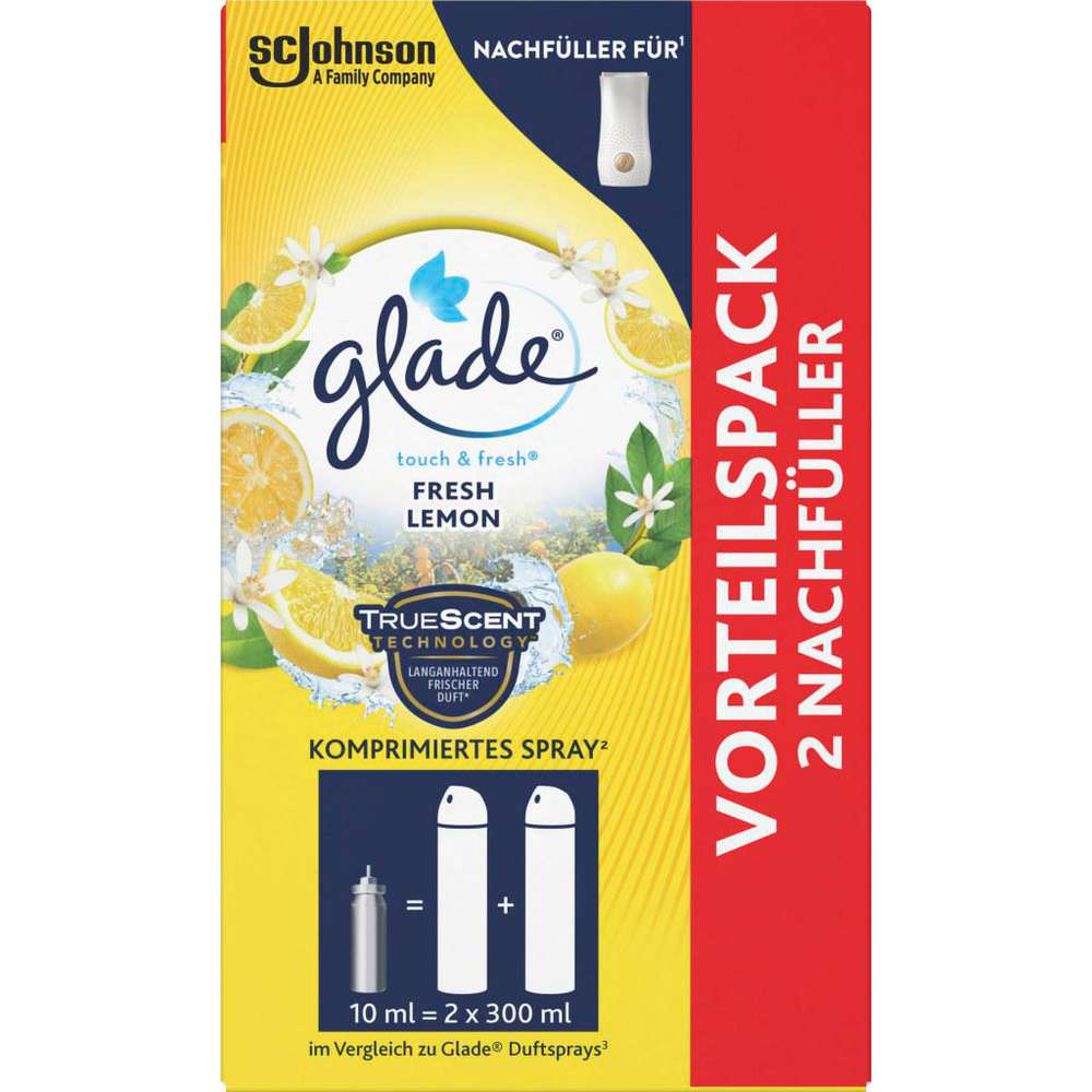 Produktabbildung Glade Touch&Fresh Nachfüller 2x10ml, Fresh Lemon