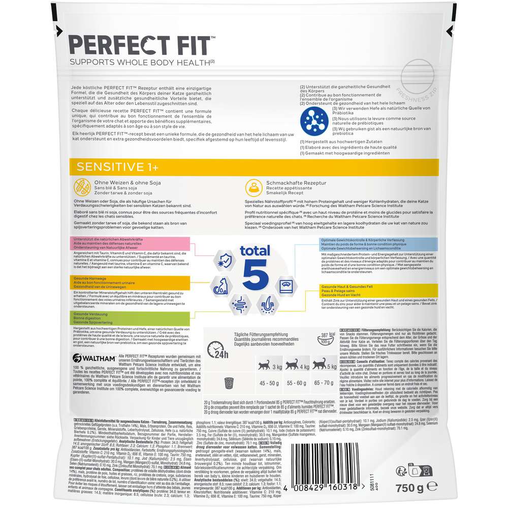 Produktabbildung Perfect Fit Katzen-Trockenfutter, Sensitive, Truthahn 