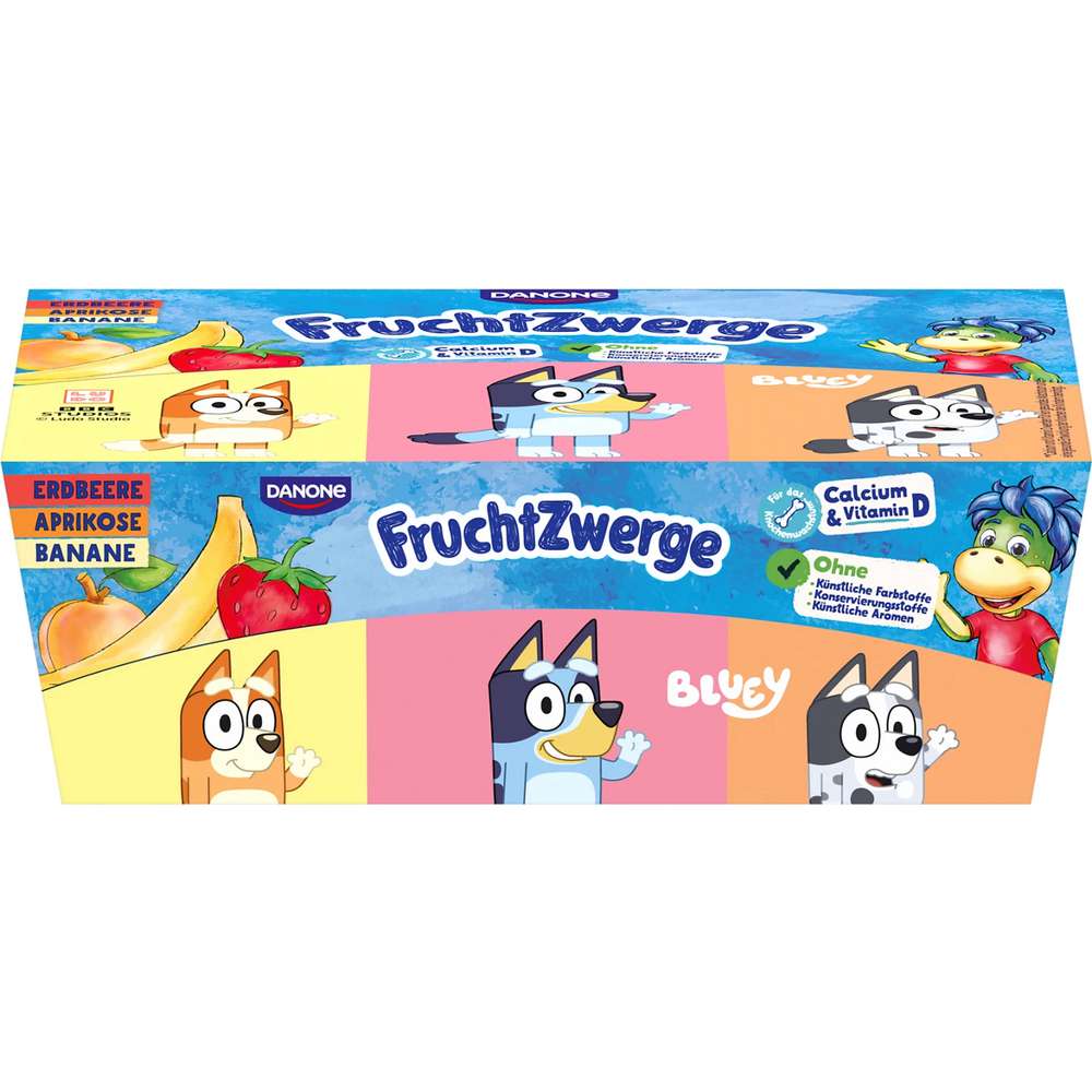Produktabbildung  Fruchtquark, Erdbeere/Aprikose/Banane