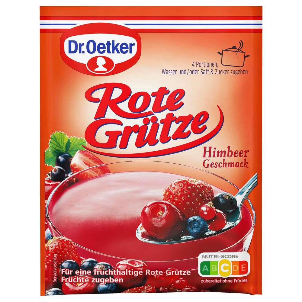 Produktabbildung Dr. Oetker Rote Grütze, Himbeere