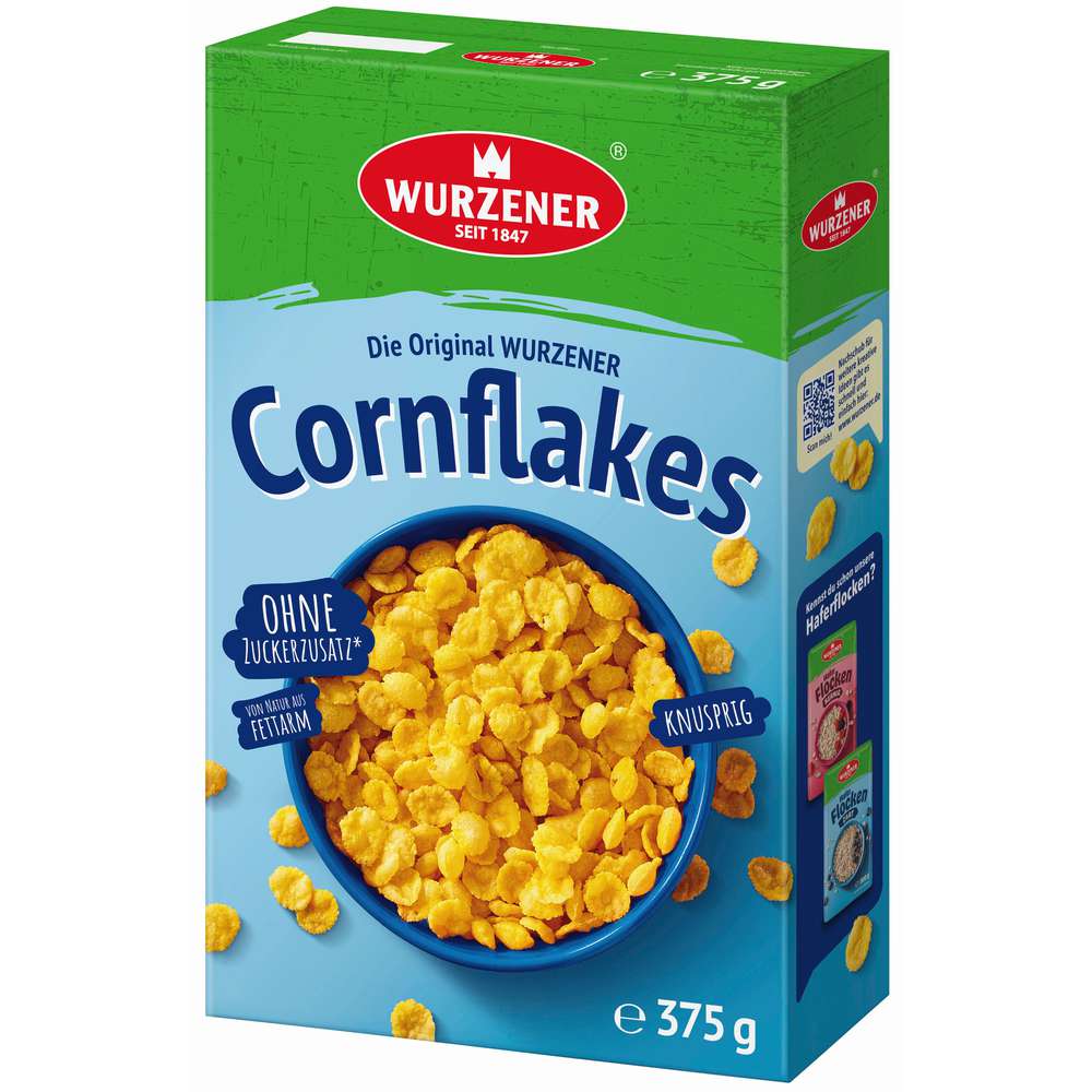 Produktabbildung Wurzener Cornflakes Crisp & Cross ohne Zuckerzusatz