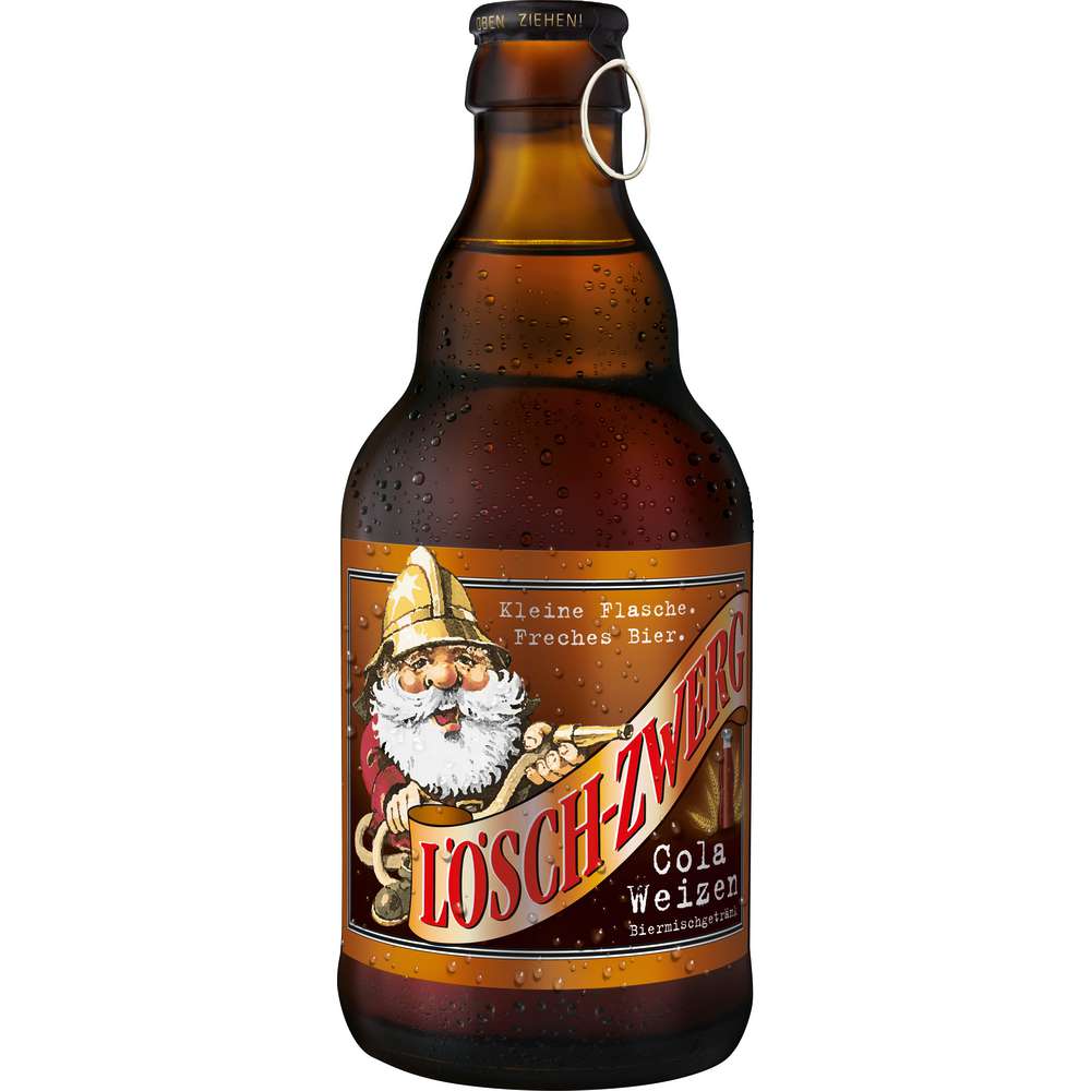 Produktabbildung Lösch-Zwerg Biermischgetränk, Cola Weizen, 2,8%