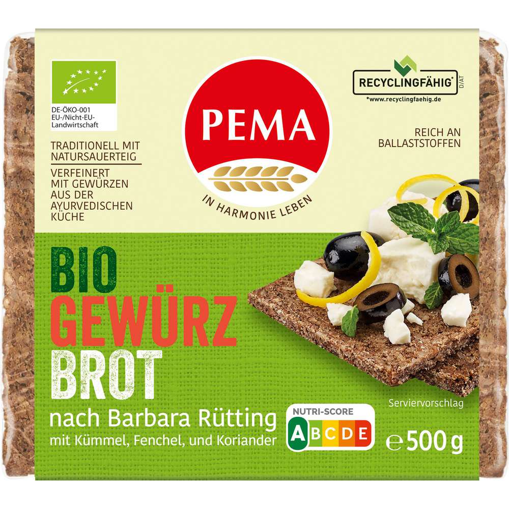 Produktabbildung PEMA Bio Barbara Rütting Roggen-Vollkornbrot