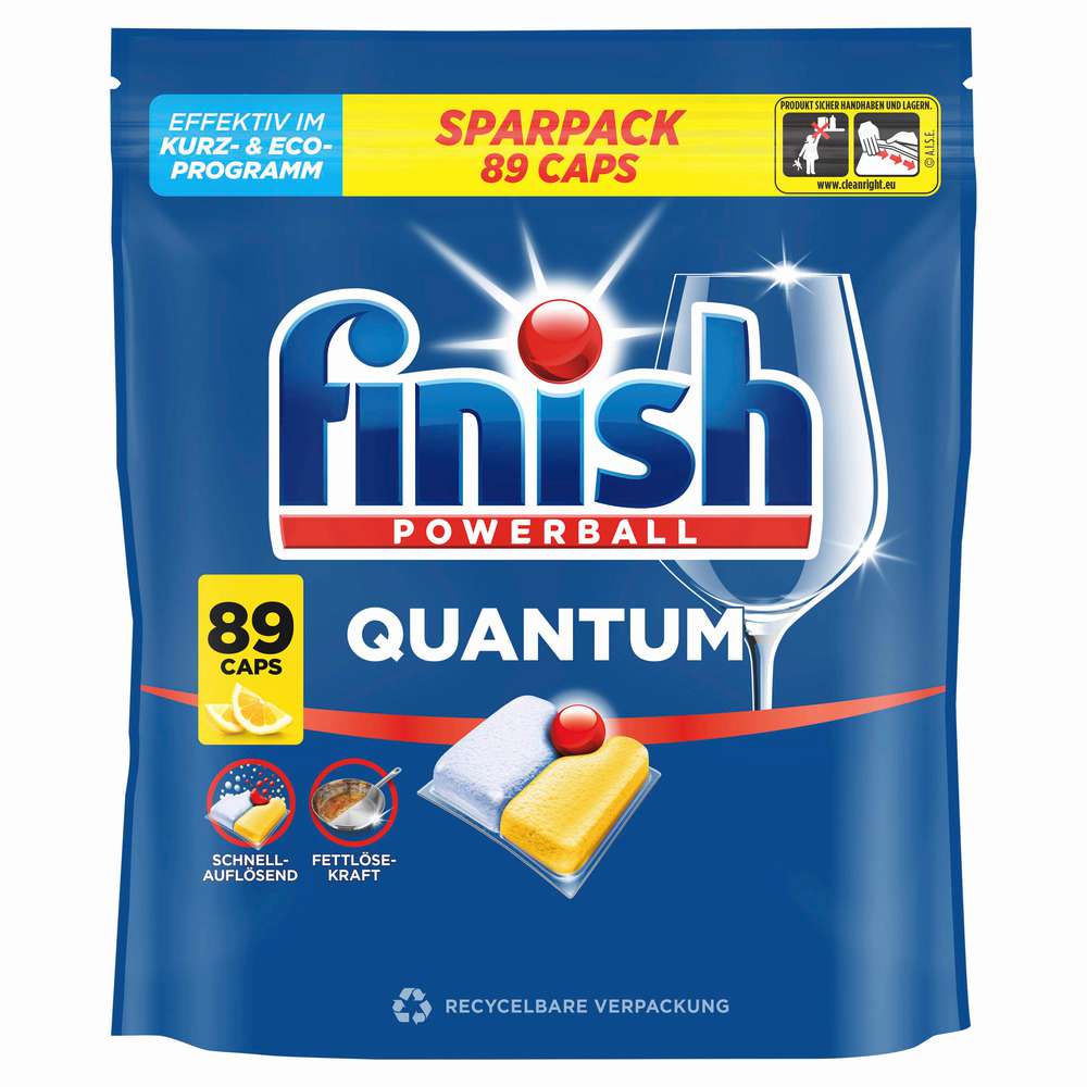 Produktabbildung Finish Spülmaschinen-Caps Powerball Quantum, Citrus