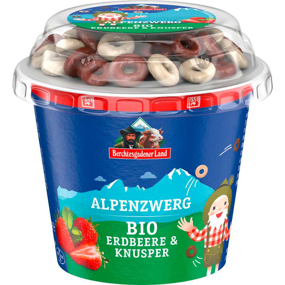 Produktabbildung Berchtesgadener Land Bio Joghurt Erdbeere & Knusper, Alpenzwerg