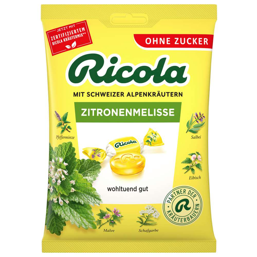 Produktabbildung Ricola Bonbons Zitronenmelisse ohne Zucker
