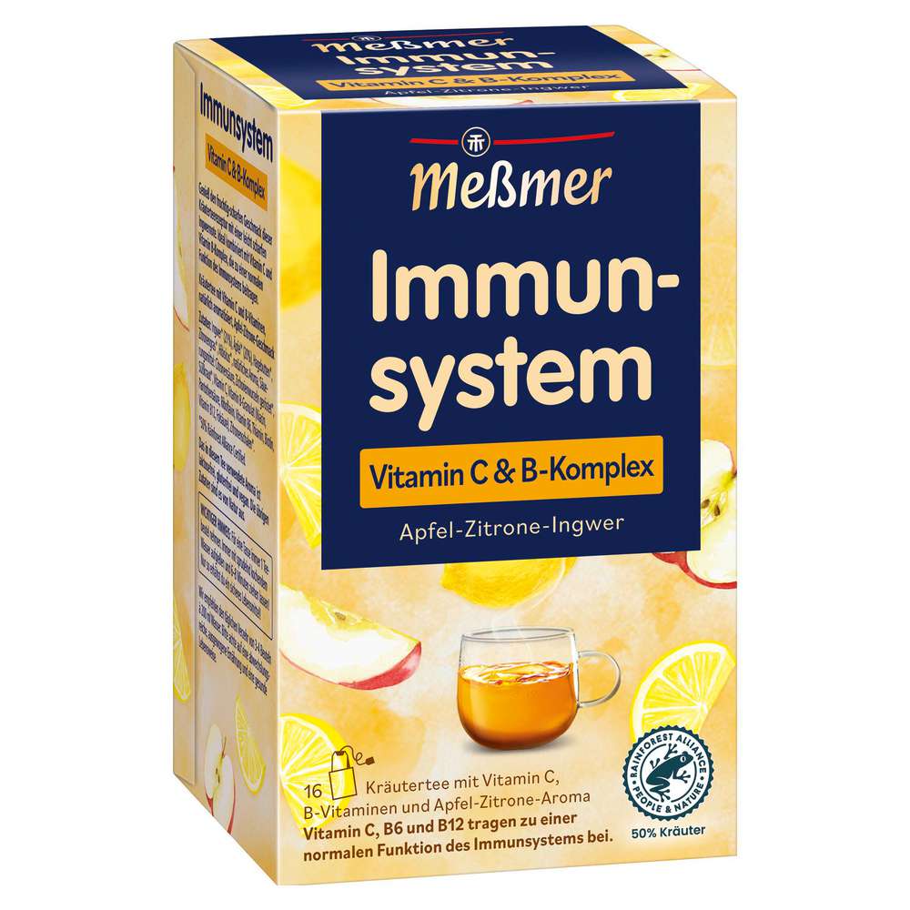 Produktabbildung Messmer Tee Immunsystem, Apfel-Zitrone-Ingwer