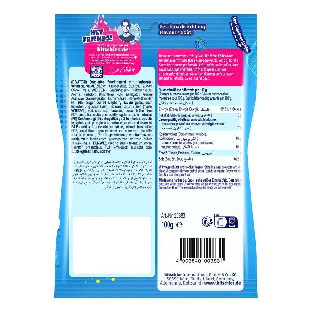 Produktabbildung hitschies Saure Drachenzungen Brizzl Bälle