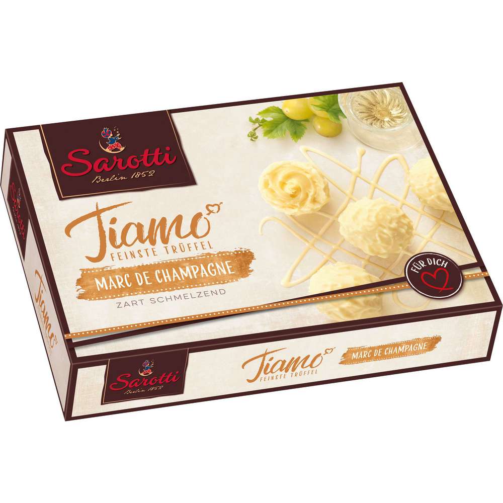 Produktabbildung Sarotti Tiamo feinste Trüffel, Marc de Champagne