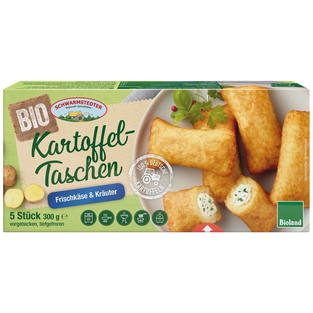Produktabbildung Schwarmstedter Bio Kartoffeltaschen tiefgefroren