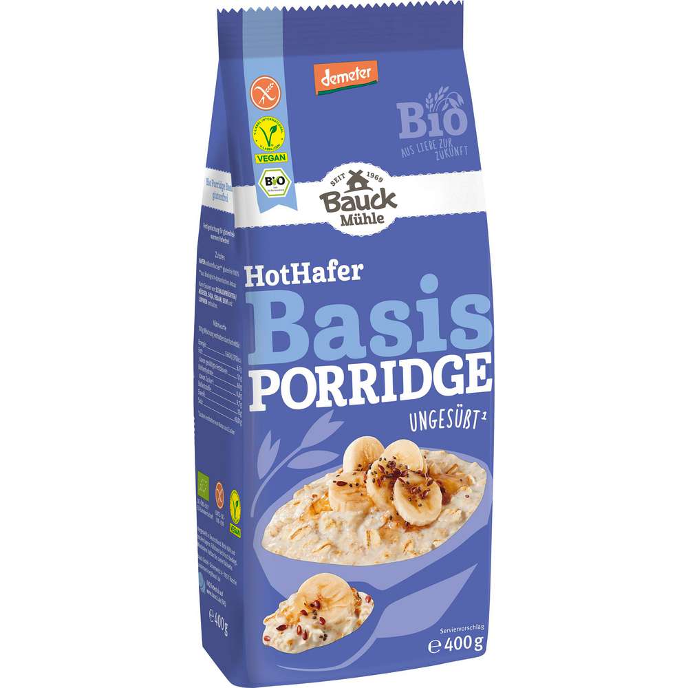 Produktabbildung Bauckhof Bio Demeter Haferbrei Hot Hafer, Basis