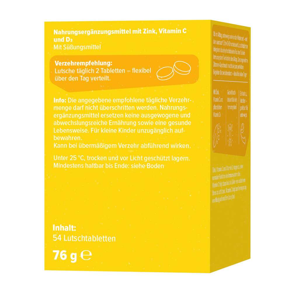 Produktabbildung sanotact Lutschtabletten Zink+C+D