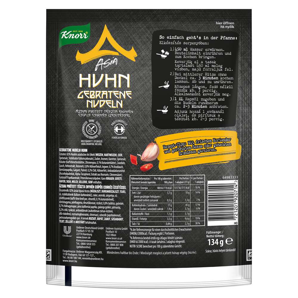 Produktabbildung Knorr Gebratene Nudeln mit Huhn