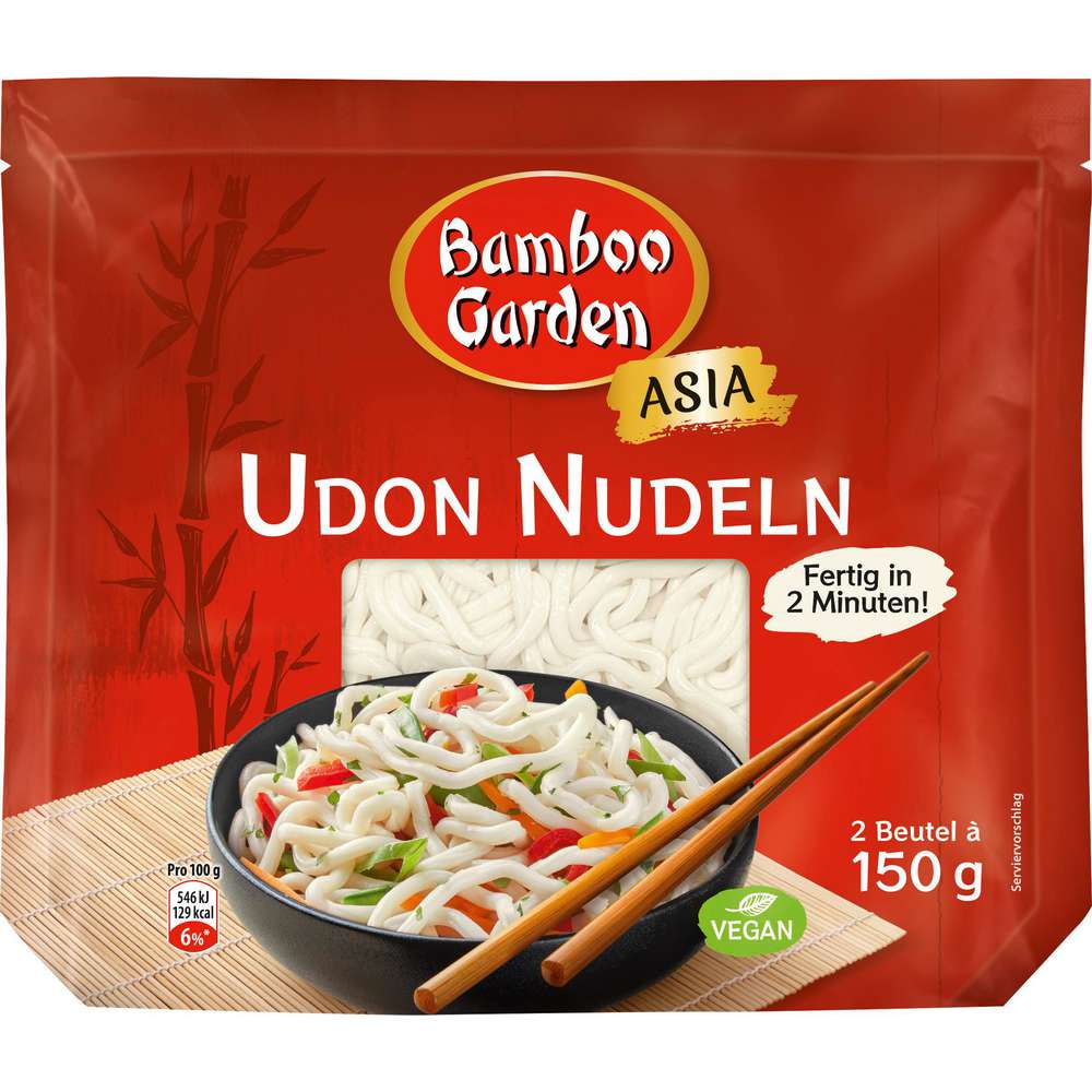 Produktabbildung Bamboo Garden Vegane Udon Nudeln, vorgekocht