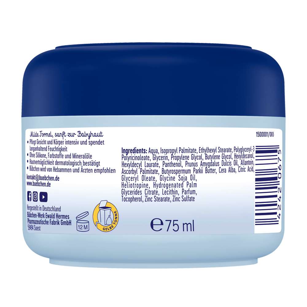 Produktabbildung Bübchen Baby Pflege Creme, sensitiv