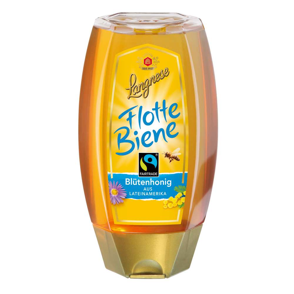 Produktabbildung Langnese Fairtrade Blütenhonig Flotte Biene