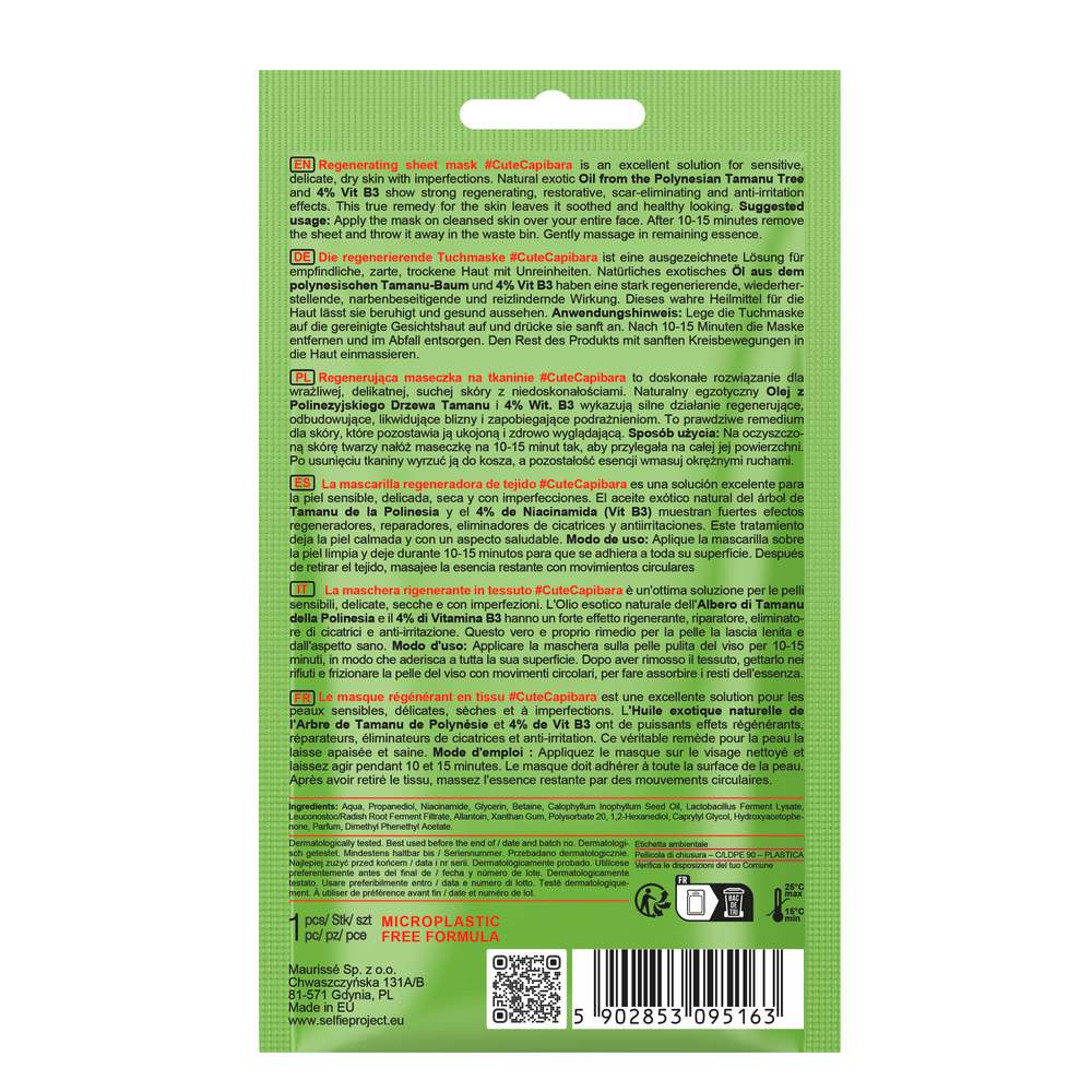 Produktabbildung Selfie Project Tuchmaske, Cute Capybara