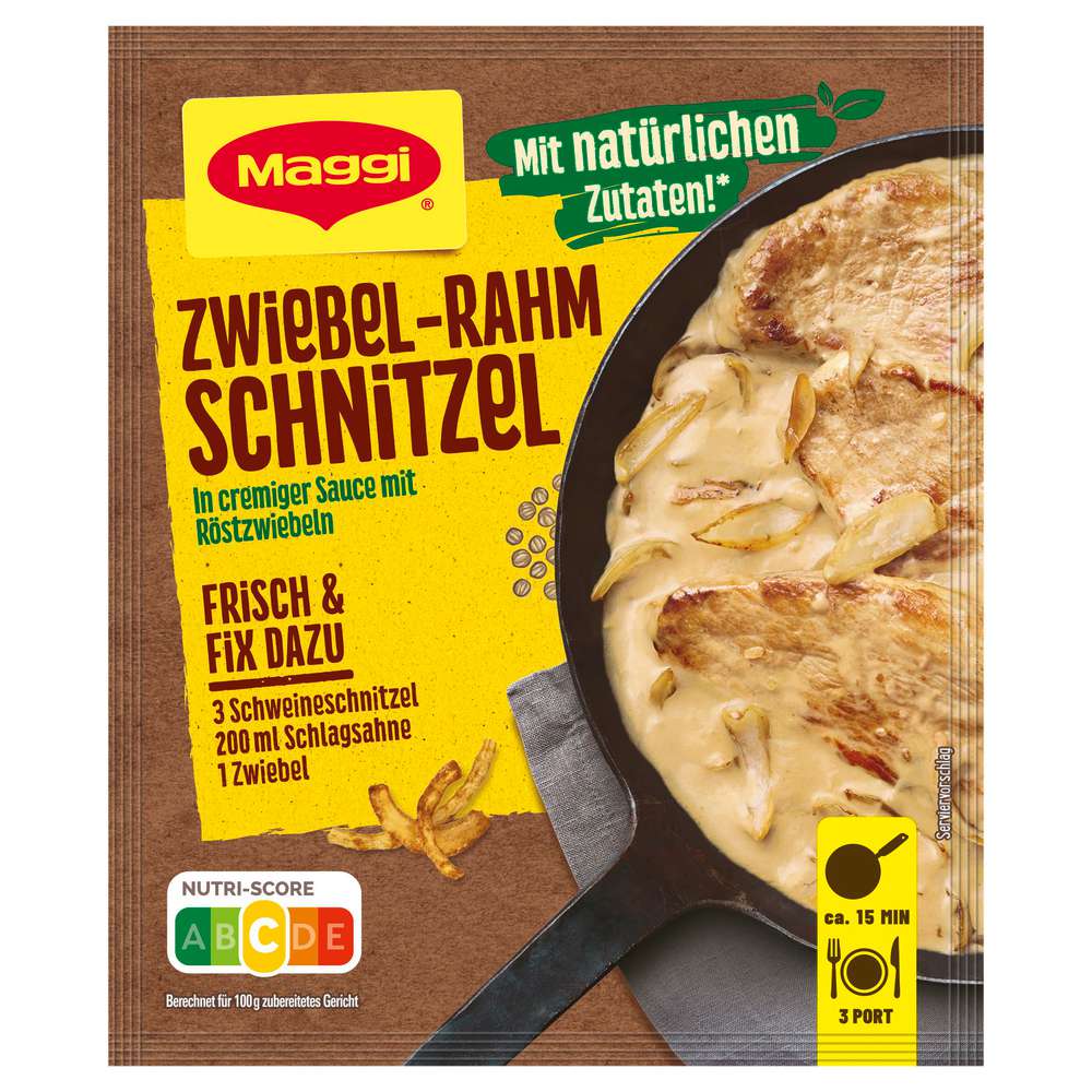 Produktabbildung Maggi Gewürzmischung Fix, Zwiebel-Rahm-Schnitzel 100 % natürliche Zutaten