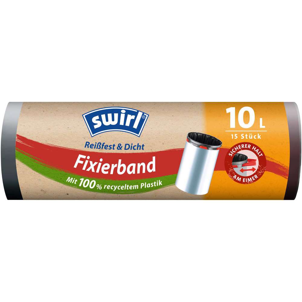 Produktabbildung Swirl Fixierband-Müll-Beutel, 15 x 10l