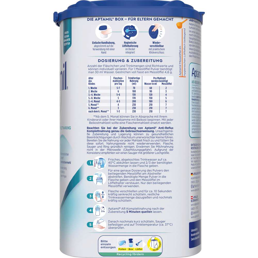 Produktabbildung Aptamil Komplettnahrung Anti-Reflux