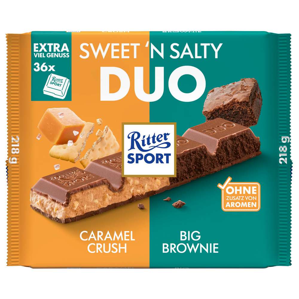 Produktabbildung Ritter Sport Tafelschokolade, Duo Sweet´N Salty
