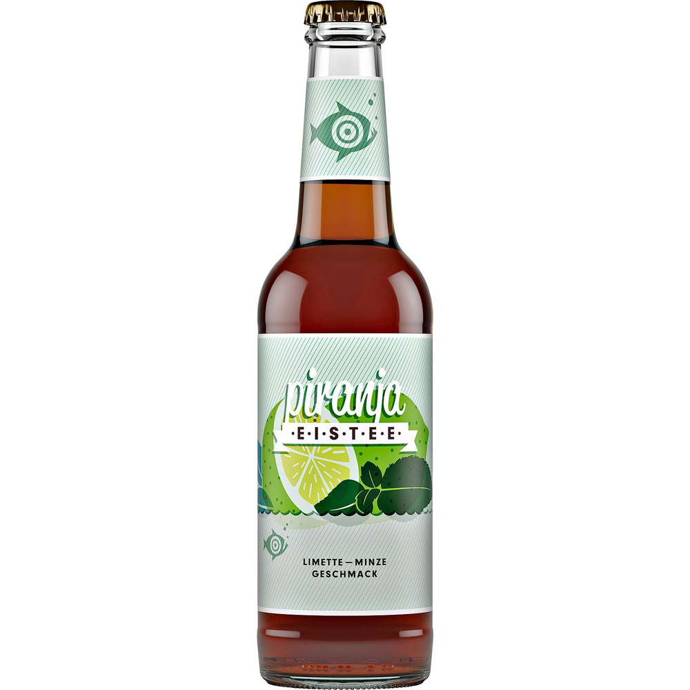 Produktabbildung Piranja Eistee, Limette-Minze