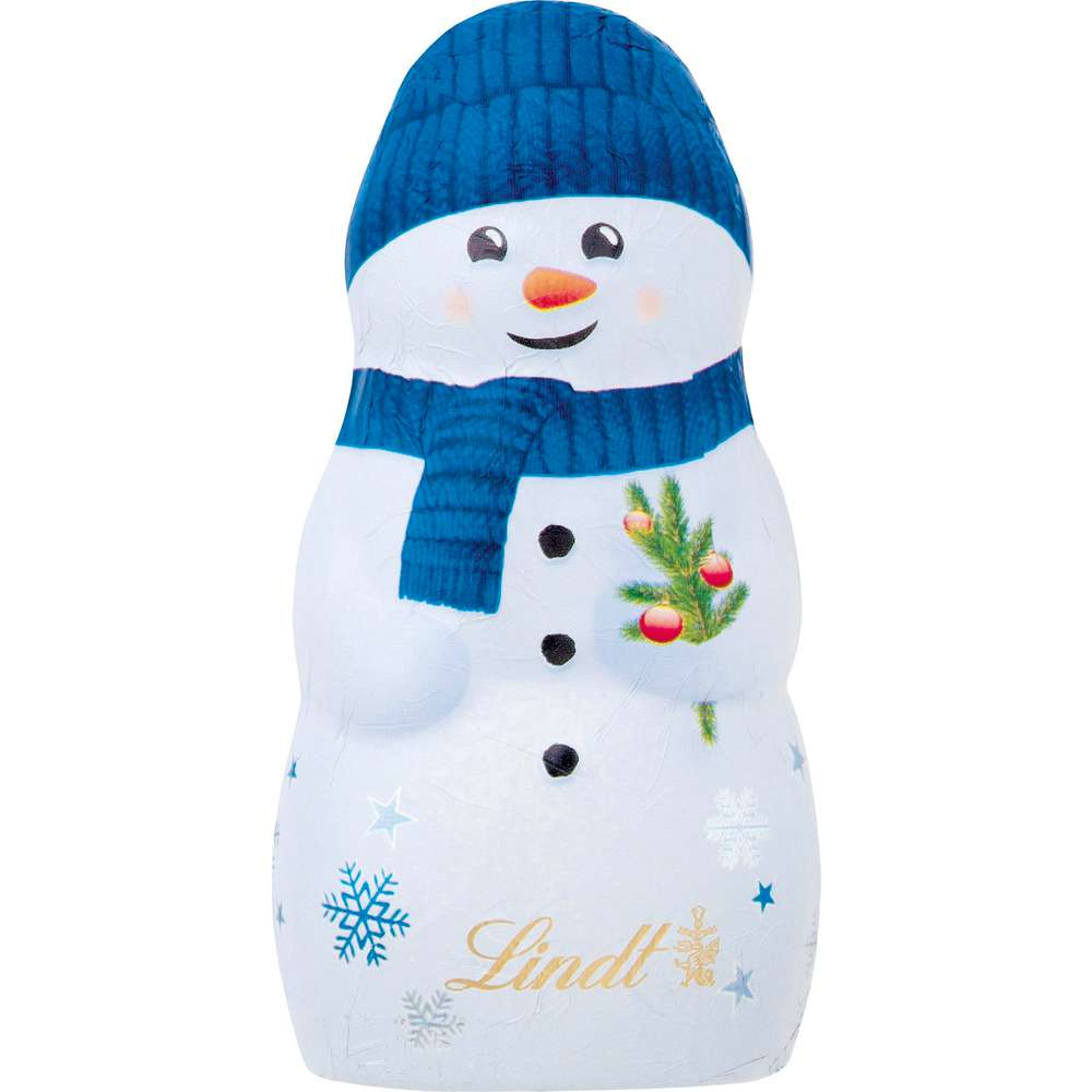Produktabbildung Lindt Schokoladen-Schneemann, Alpenvollmilch