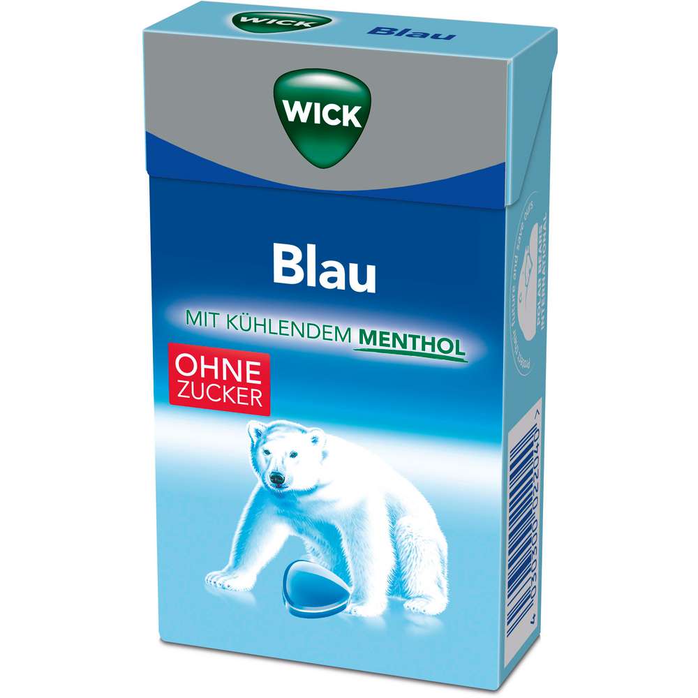 Produktabbildung Wick Bonbons Blau Menthol, ohne Zucker