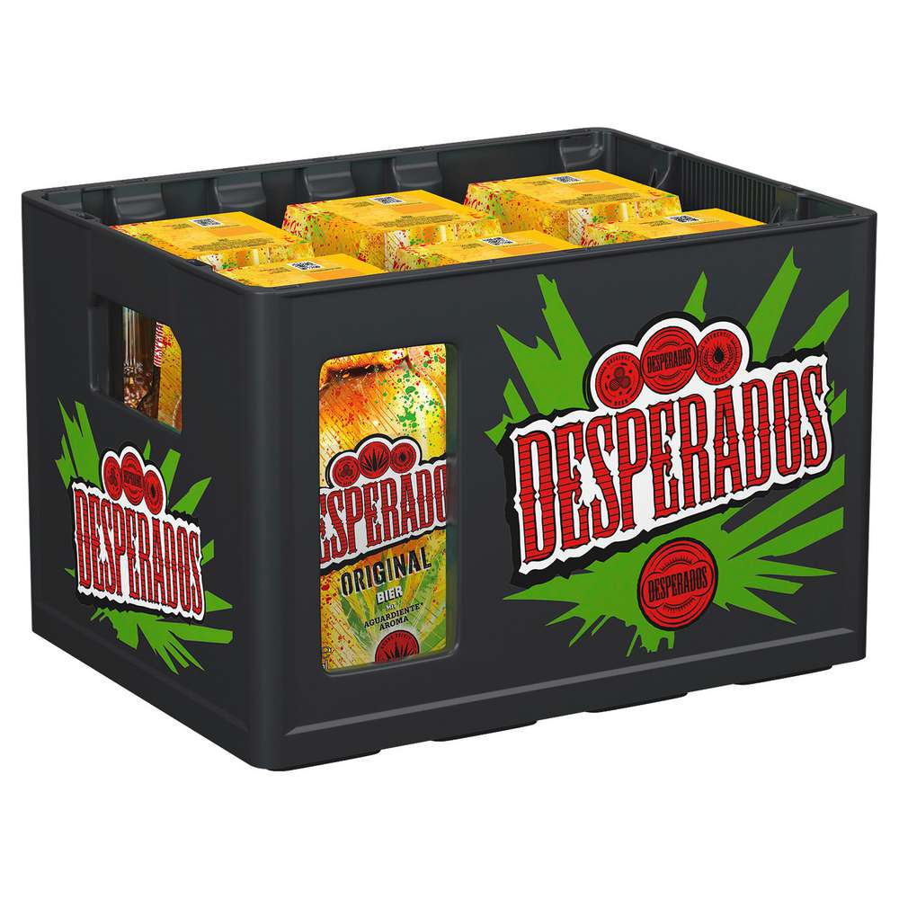 Produktabbildung Desperados Biermischgetränk Desperados, Tequila-Aroma, 5,9 % (6x Träger in der Kiste zu je  4x 0,330 Liter)