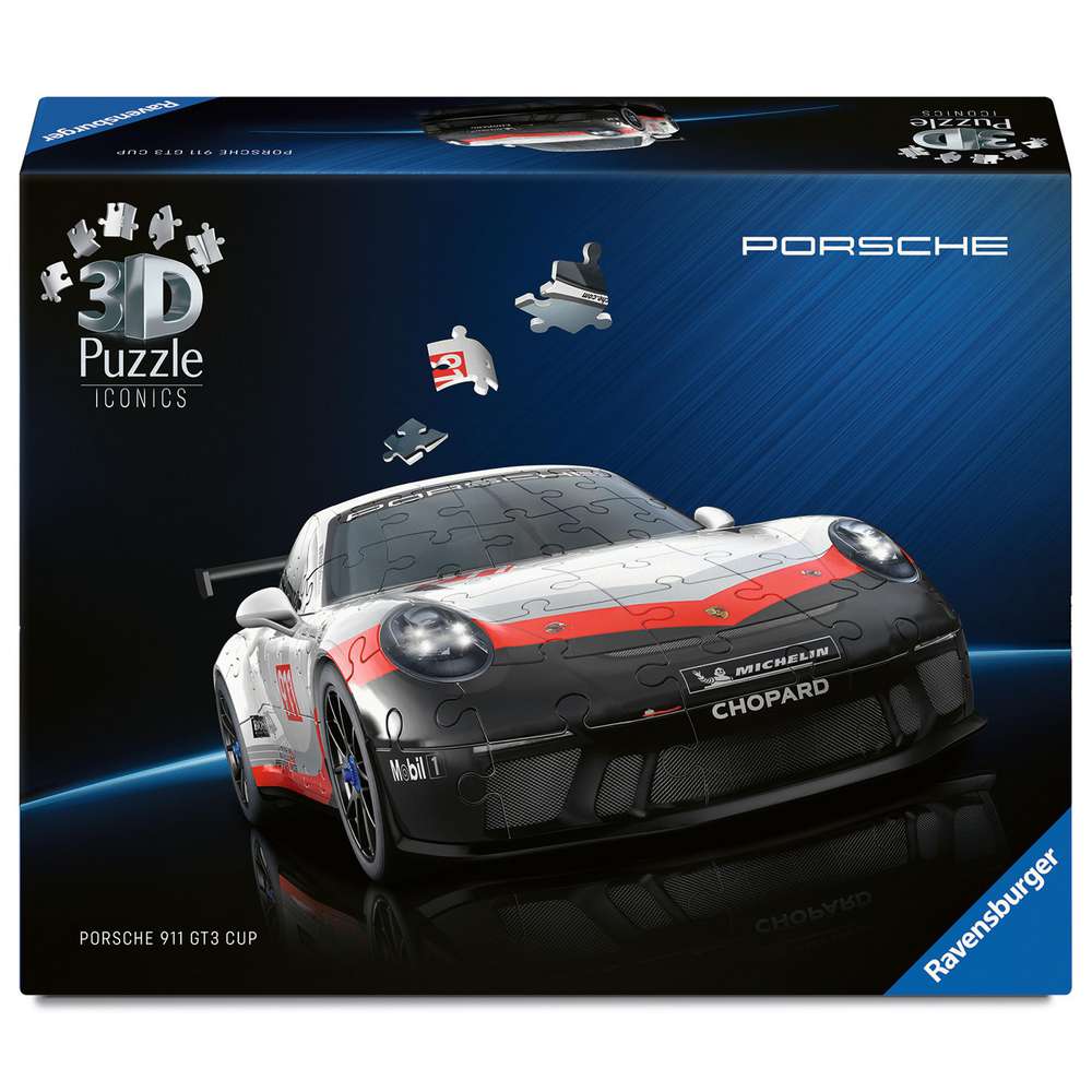 Produktabbildung Ravensburger 3D Puzzle Iconics: Porsche 911 GT3 Cup