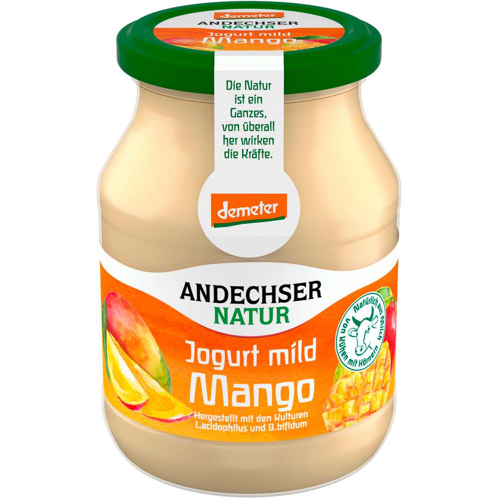 Produktabbildung Andechser Bio Demeter Joghurt Mango 3,7%, 500g MW