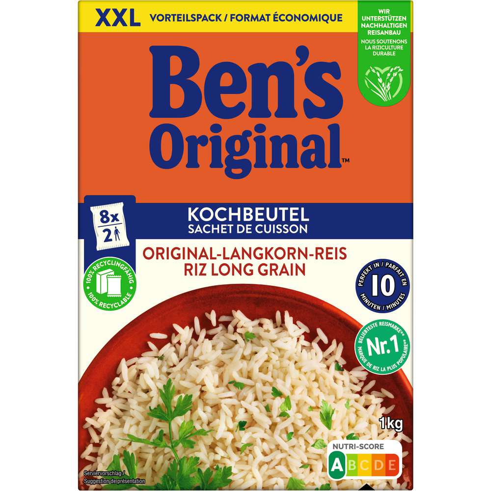 Produktabbildung BEN'S ORIGINAL Original-Langkorn-Reis Kochbeutel XXL