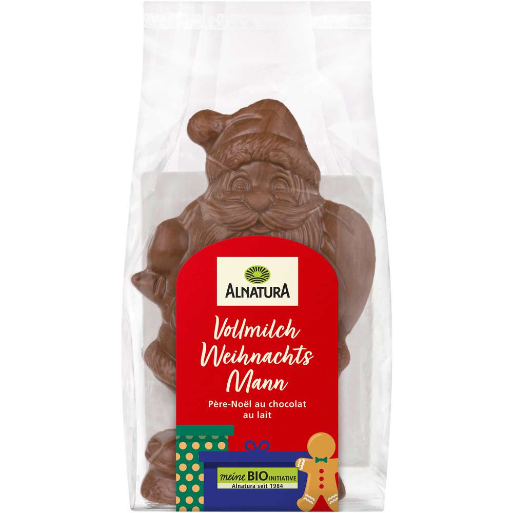 Produktabbildung Alnatura Schokoladen Weihnachtsmann, Vollmilch