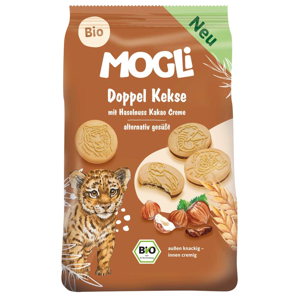 Produktabbildung MOGLi Doppelkekse Haselnuss/Kakao