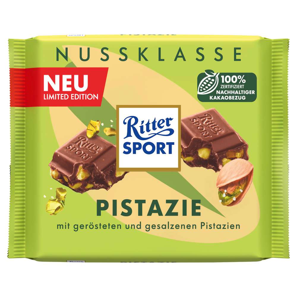 Produktabbildung Ritter Sport Tafelschokolade, Pistazie