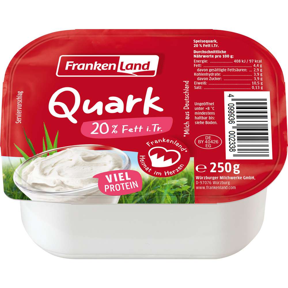 Produktabbildung Frankenland Speisequark, 20% Fett i. Tr.