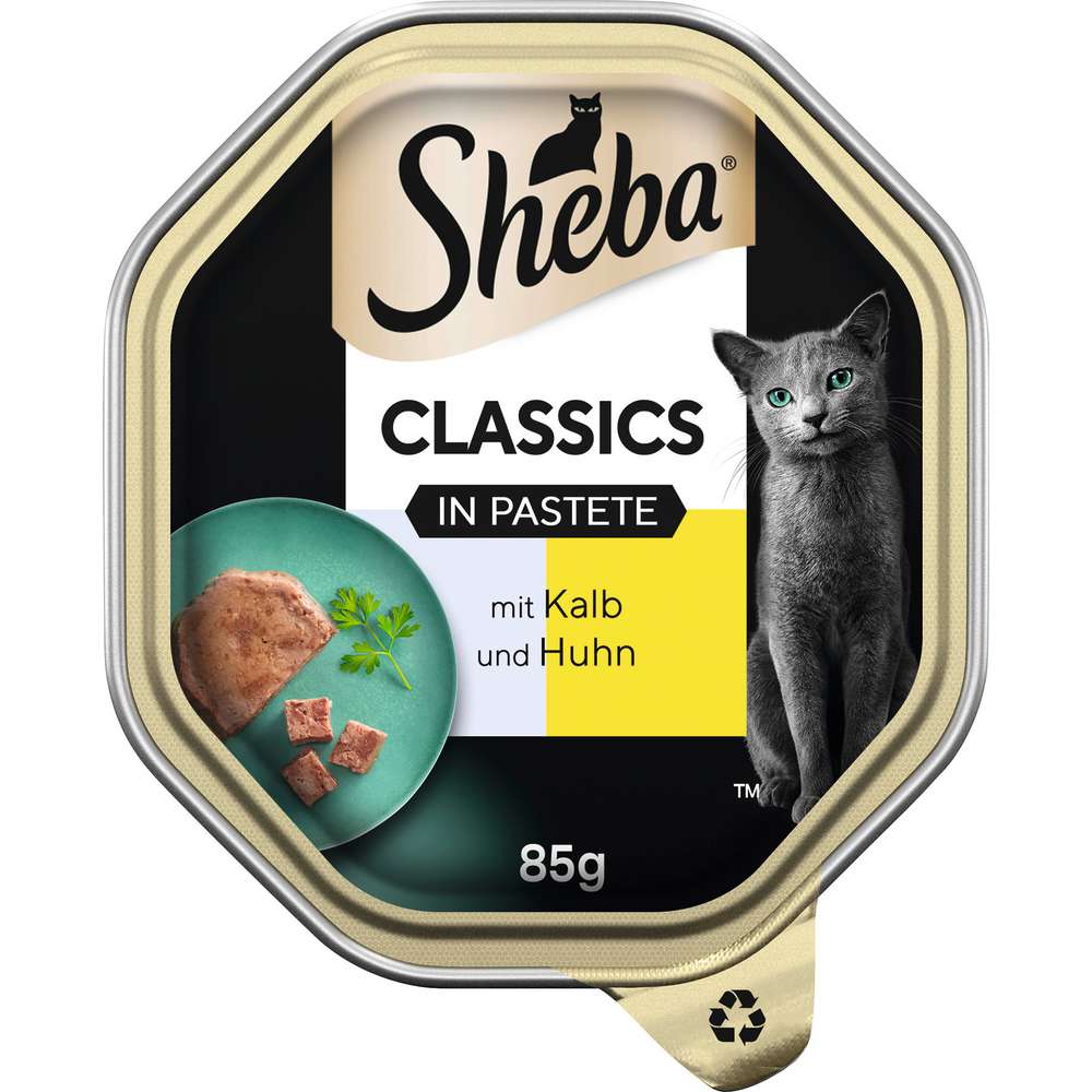 Produktabbildung Sheba Katzen-Nassfutter Classics in Pastete, Kalb & Huhn