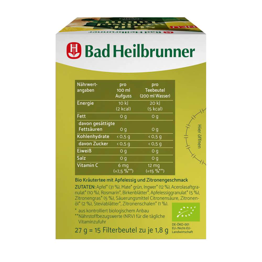 Produktabbildung Bad Heilbrunner Bio Tee Naturkraft, Stoffwechsel Talent