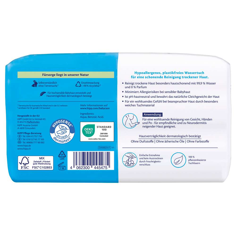 Produktabbildung Hipp Babysanft Soft & Pur Feuchttücher
