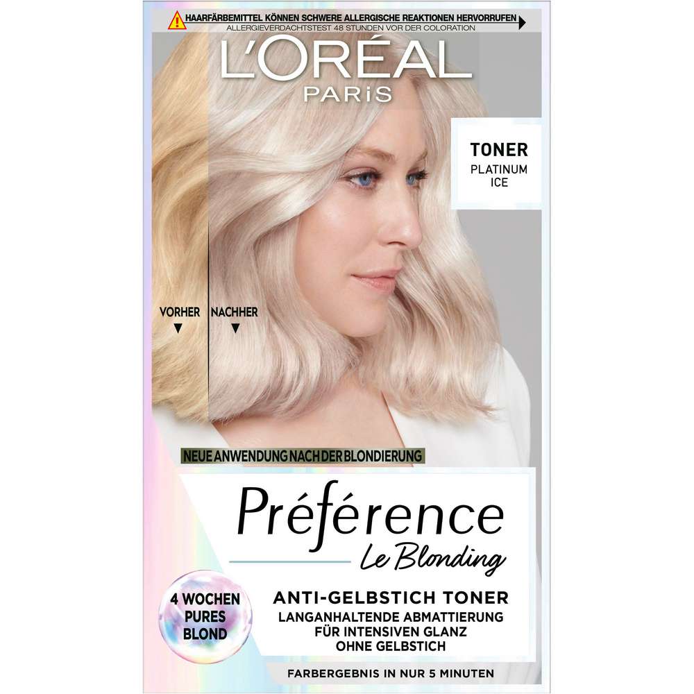 Produktabbildung L'Oreal Paris Préférence Le Blonding Toner 01 Platinum Ice