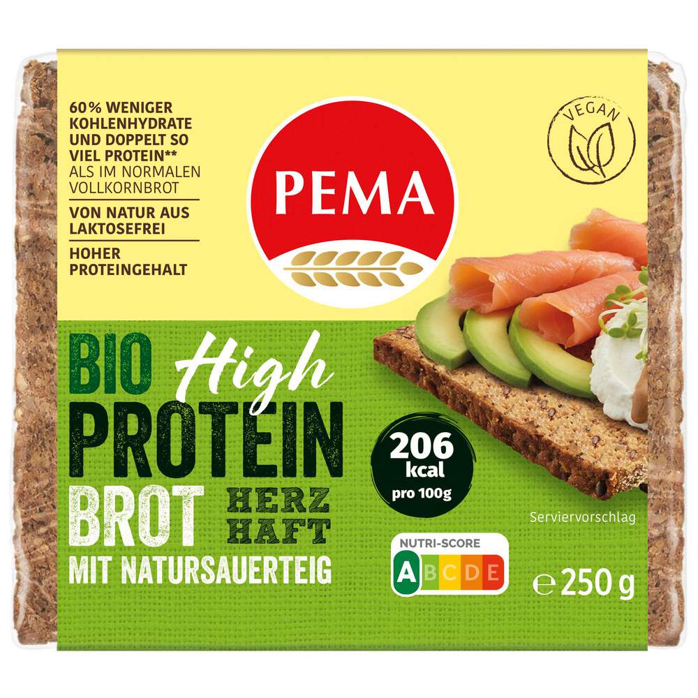 Produktabbildung PEMA Bio High Proteinbrot Herzhaft