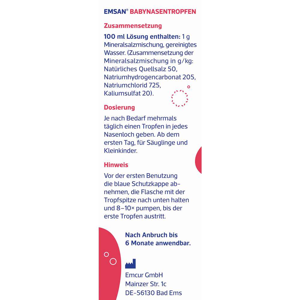 Produktabbildung Emsan Baby Nasentropfen