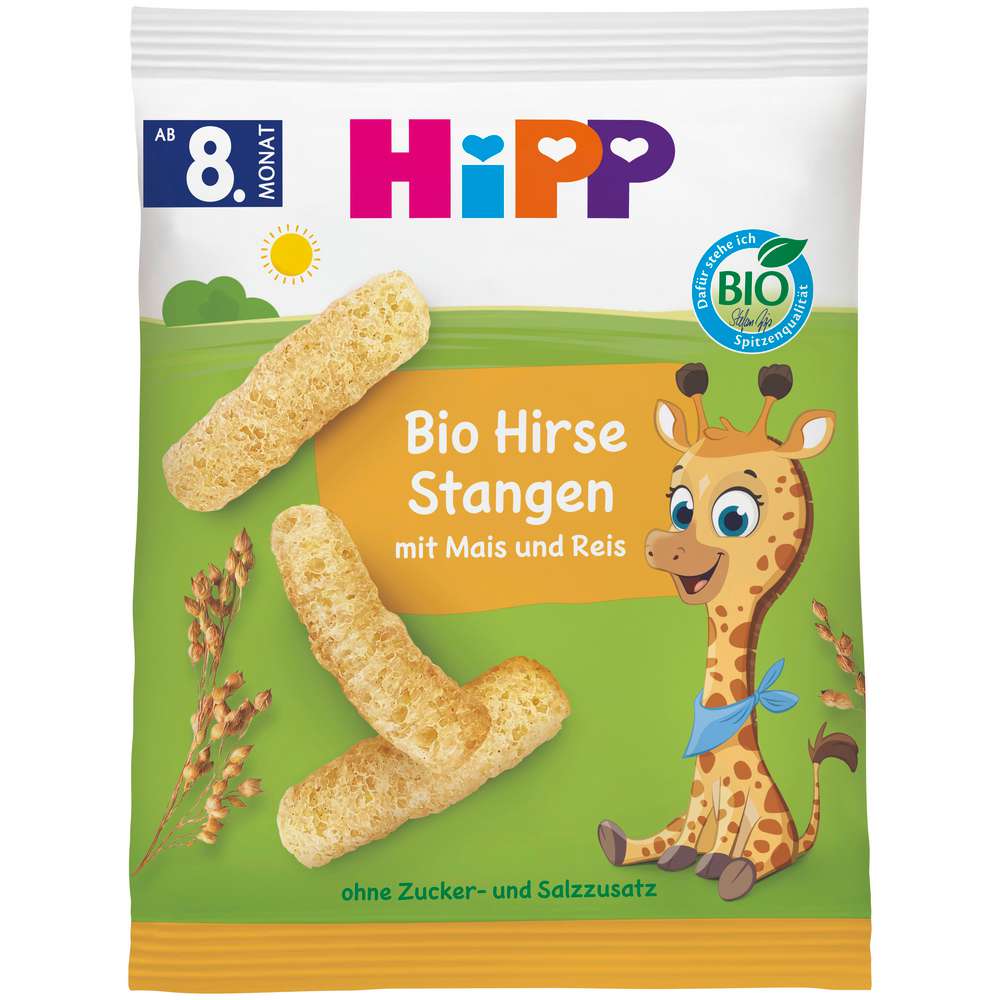 Produktabbildung Hipp Bio Hirse Stangen, mit Bio-Mais und Bio-Reis, ab dem 8. Monat