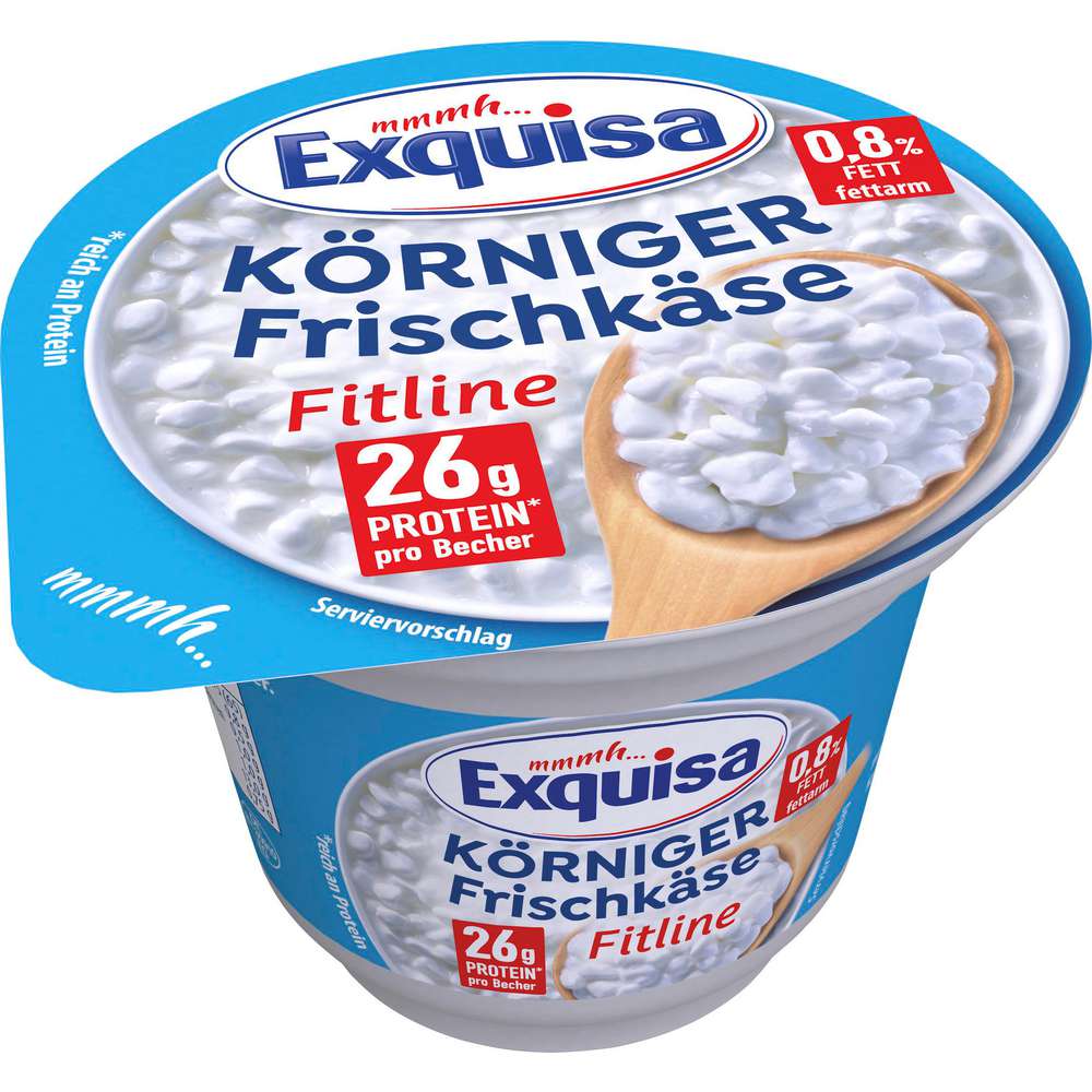 Produktabbildung Exquisa Körniger Frischkäse, Fitline, 0,8% Fett