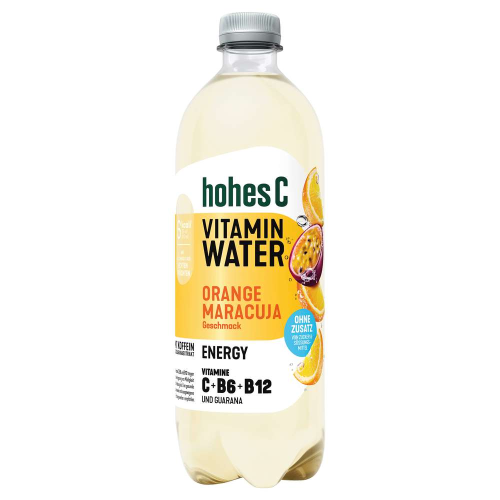 Produktabbildung hohes C Vitamin Wasser Energy, Orange-Maracuja