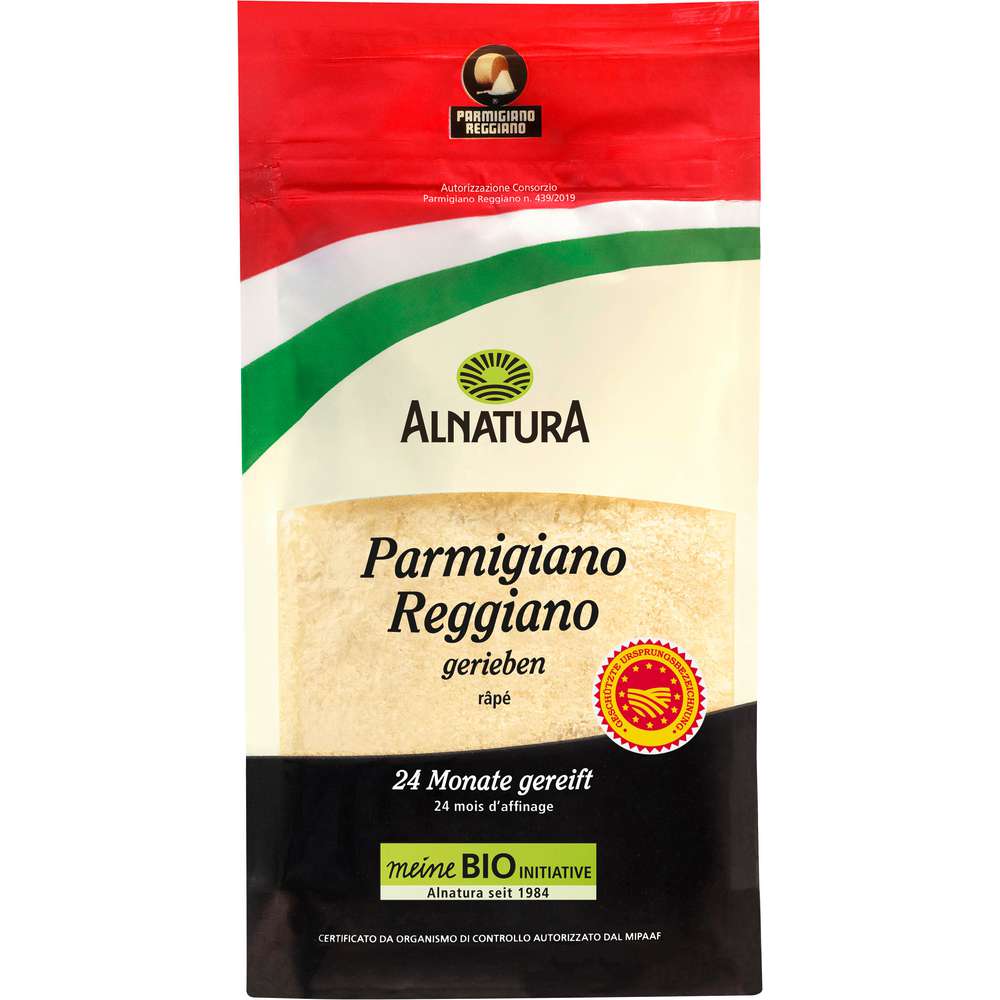 Produktabbildung Alnatura Bio-Parmigiano Reggiano, frisch gerieben